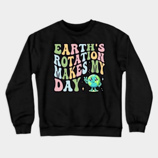 Groovy Planet Earth Love Eco Awareness Day Crewneck Sweatshirt